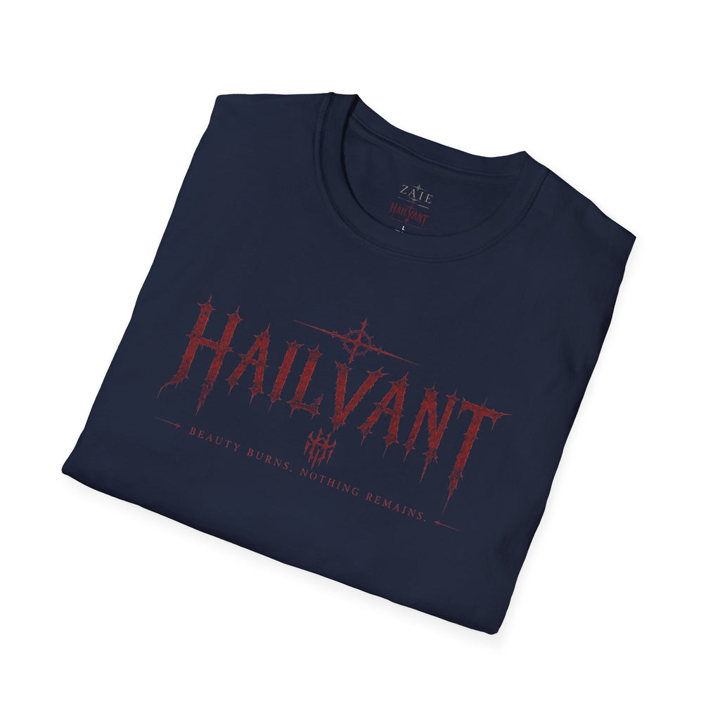 HailVant Graphic T-Shirt — Gothic Flame Backprint Tee