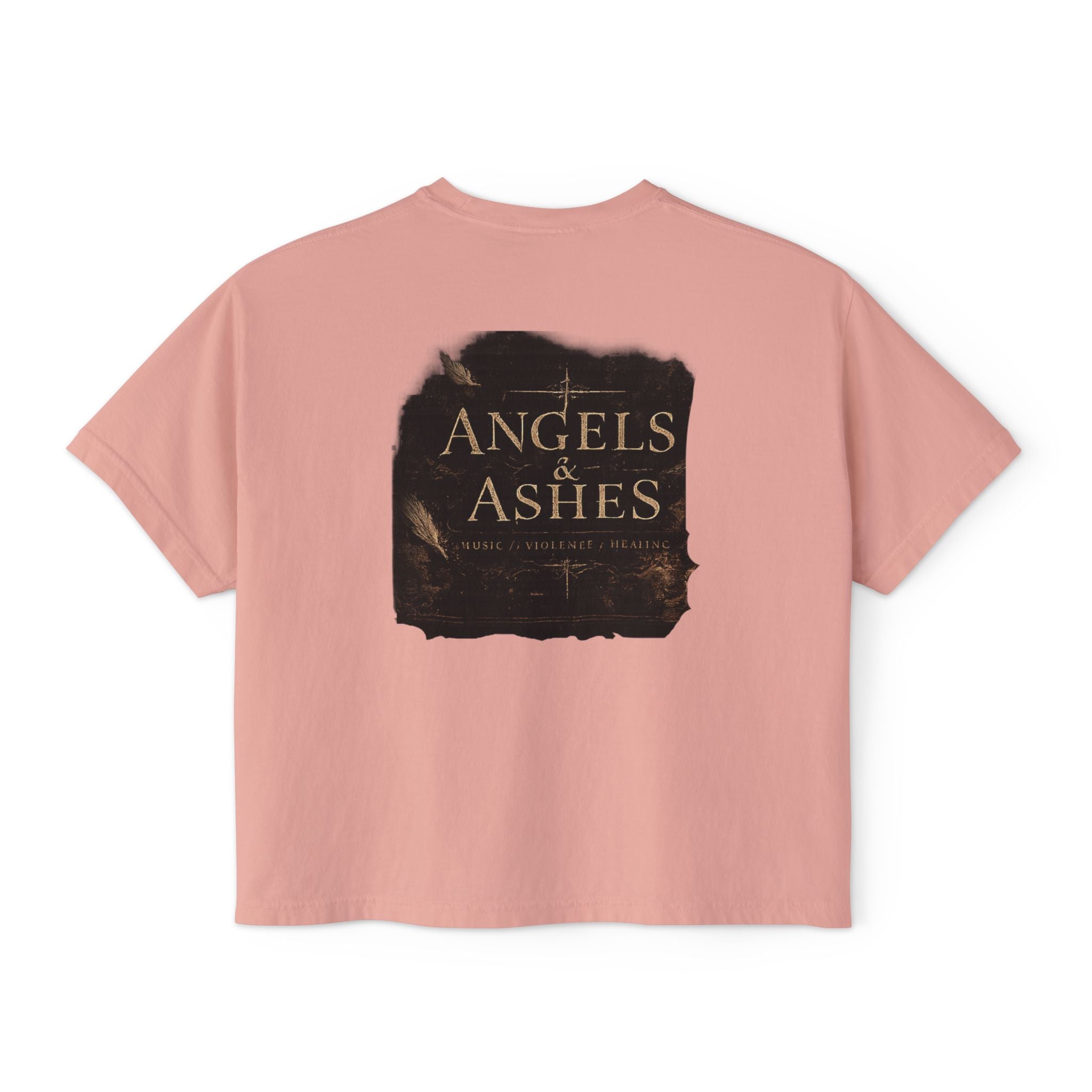ZAIE Aesthetic Boxy Tee — Minimal Poem Graphic Cropped T‑Shirt