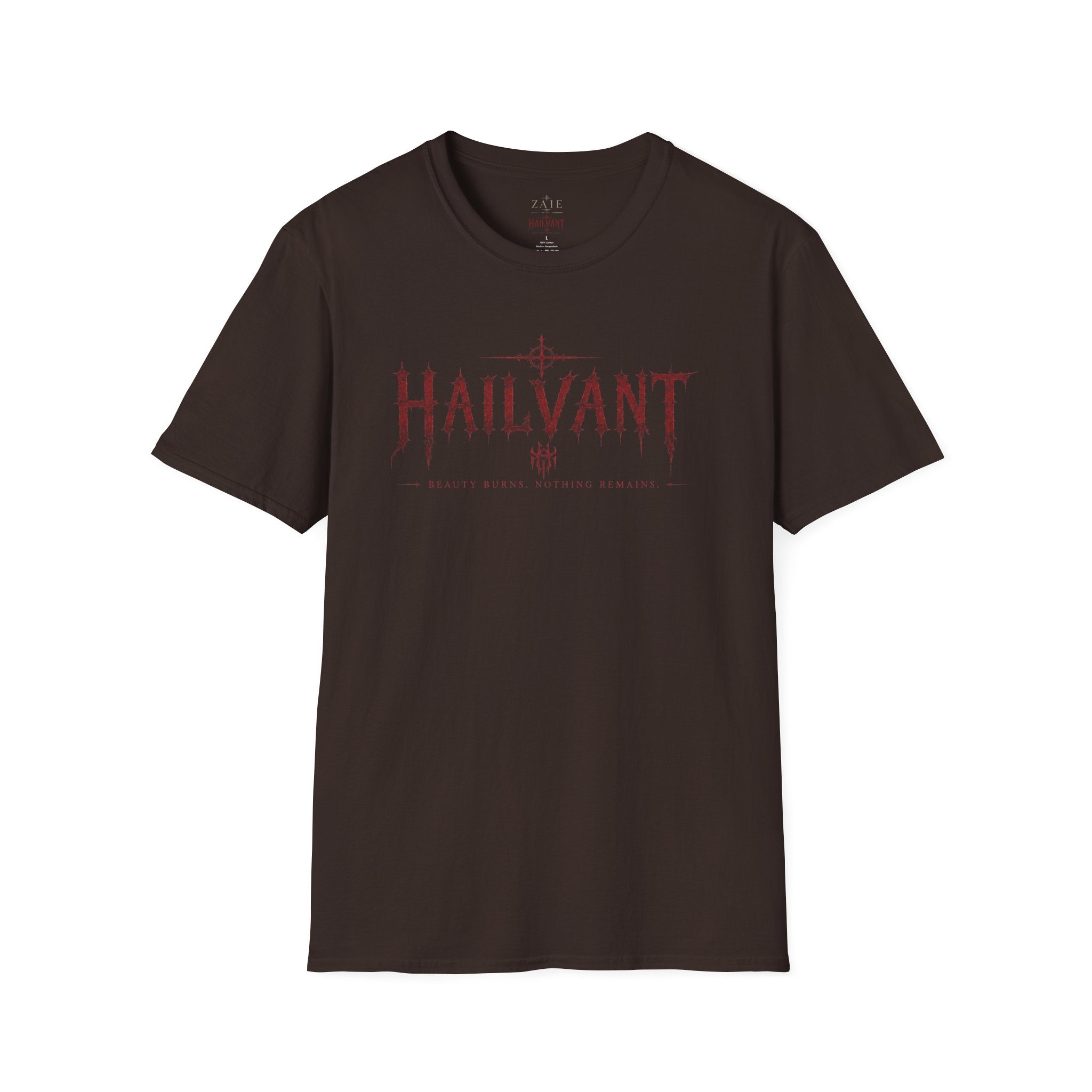 HailVant Graphic T-Shirt — Gothic Flame Backprint Tee