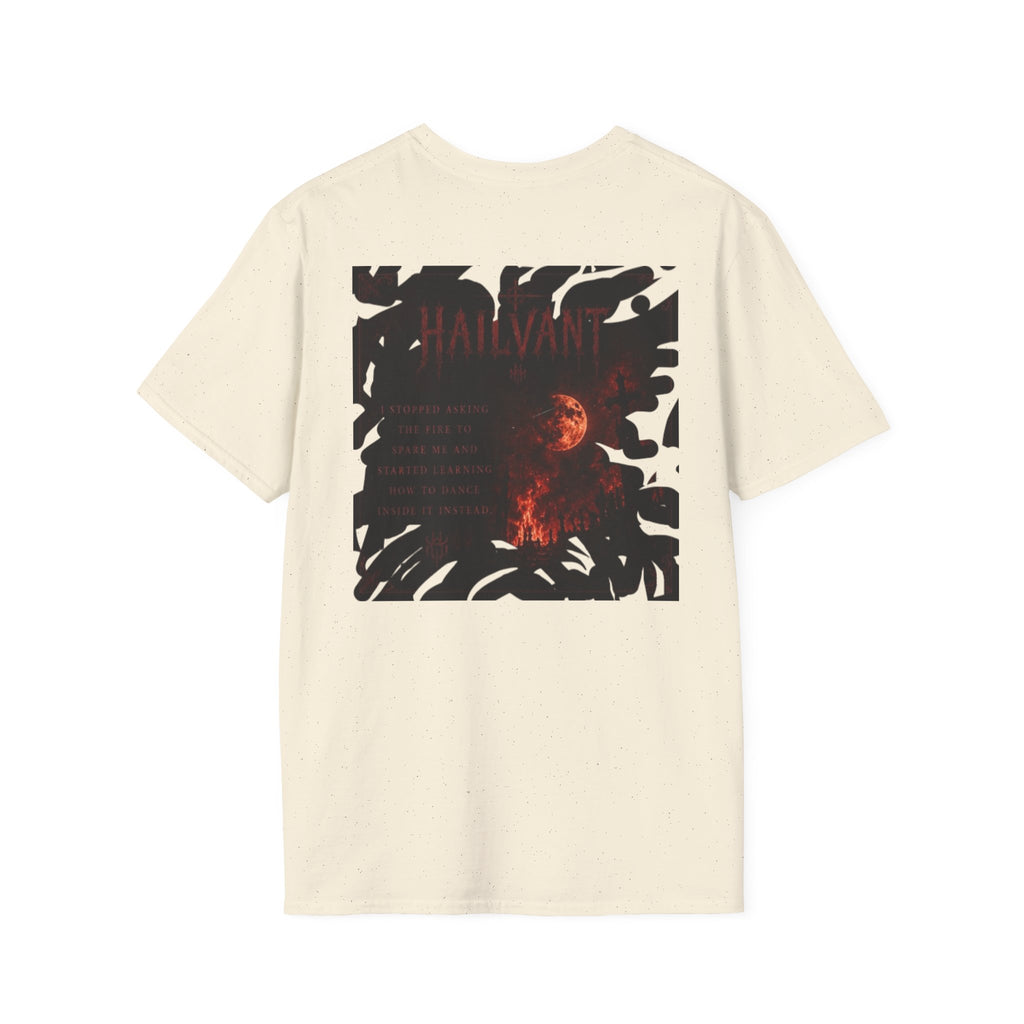 HailVant Graphic T-Shirt — Gothic Flame Backprint Tee