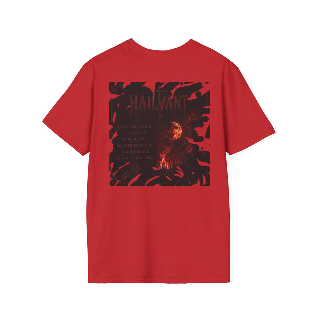 HailVant Graphic T-Shirt — Gothic Flame Backprint Tee