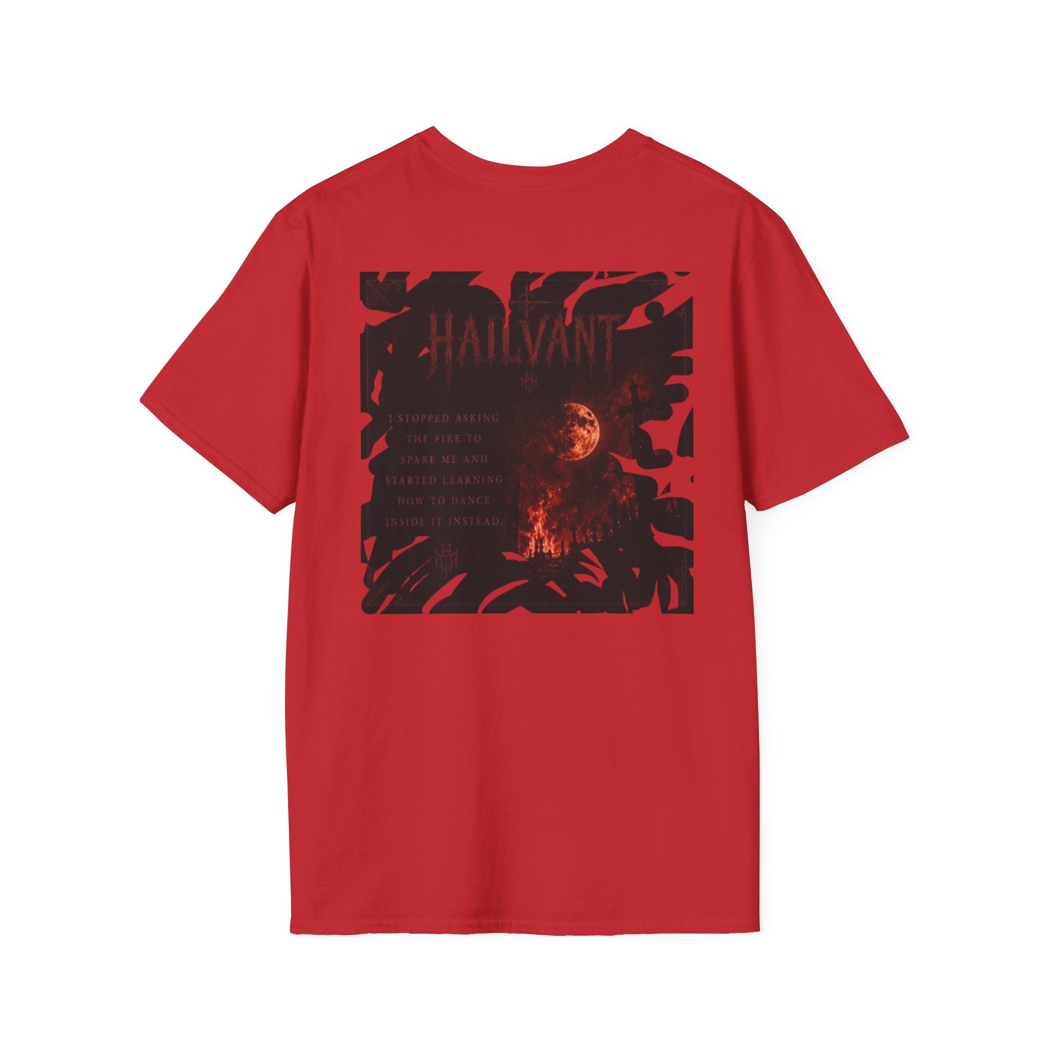 HailVant Graphic T-Shirt — Gothic Flame Backprint Tee
