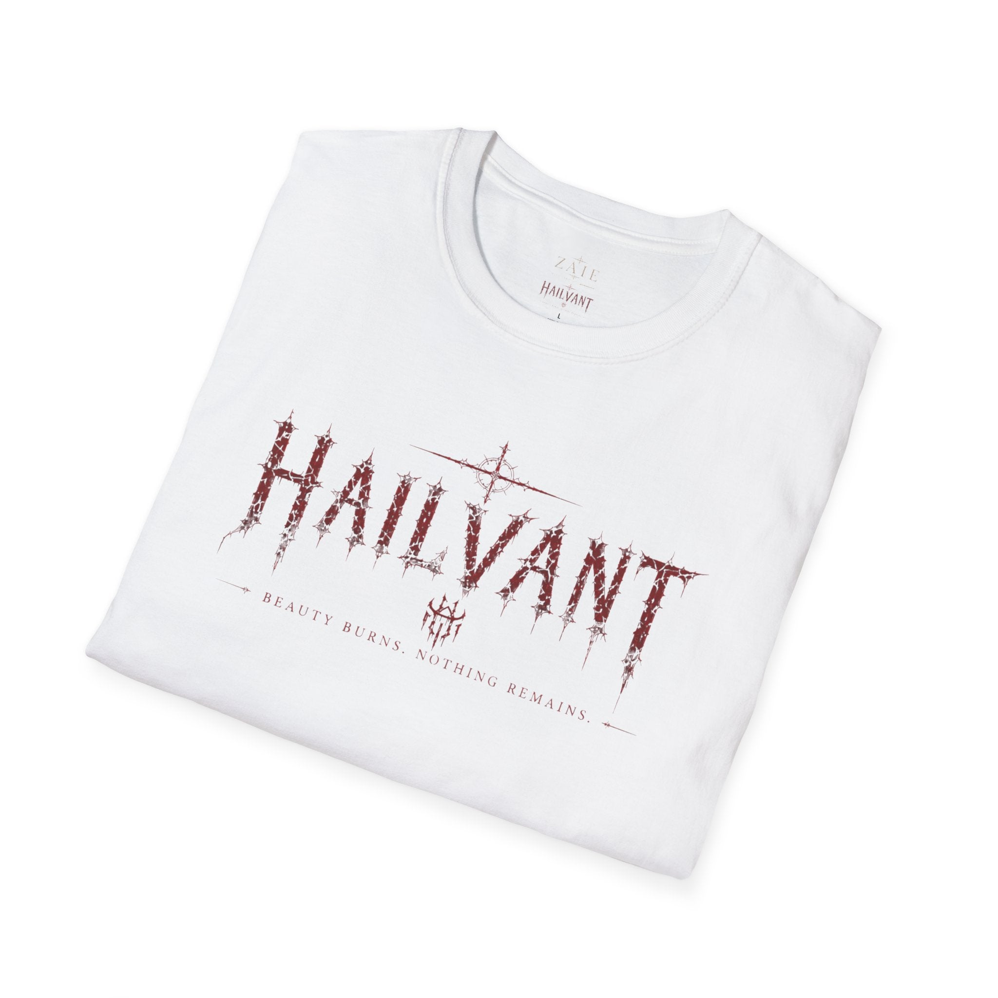 HailVant Graphic T-Shirt — Gothic Flame Backprint Tee