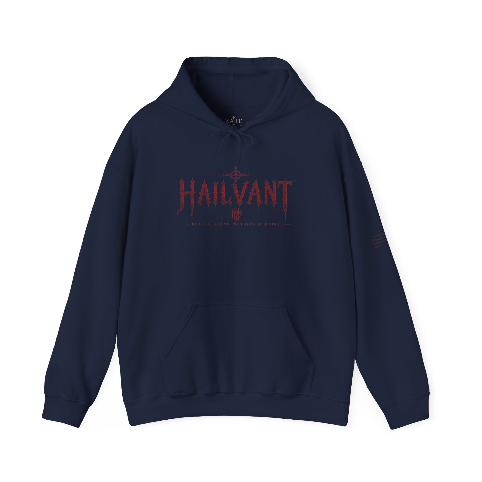 Hoodie — Hailvant Logo Graphic with Side Quote