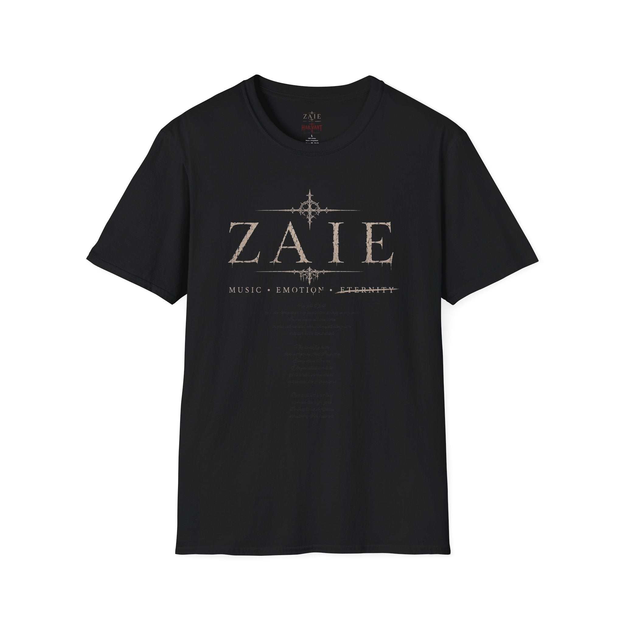 T-Shirt — Custom Memorial Photo Poem Back Print (Personalized Name & Verse)