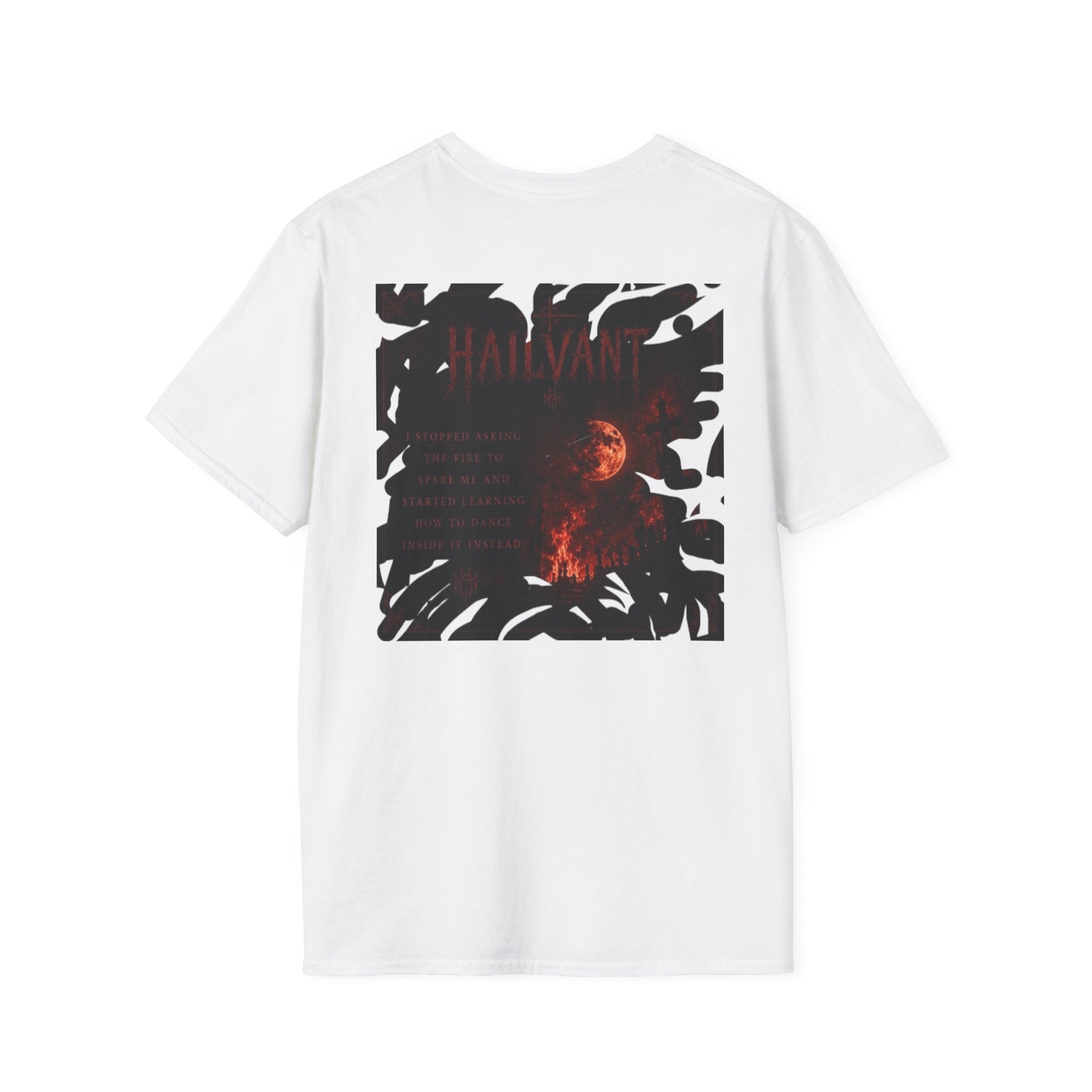 HailVant Graphic T-Shirt — Gothic Flame Backprint Tee