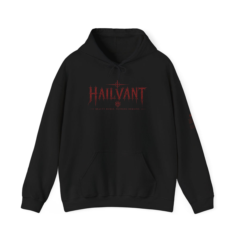 Hailvant Graphic Hoodie – Dark Gothic Band-Inspired Pullover
