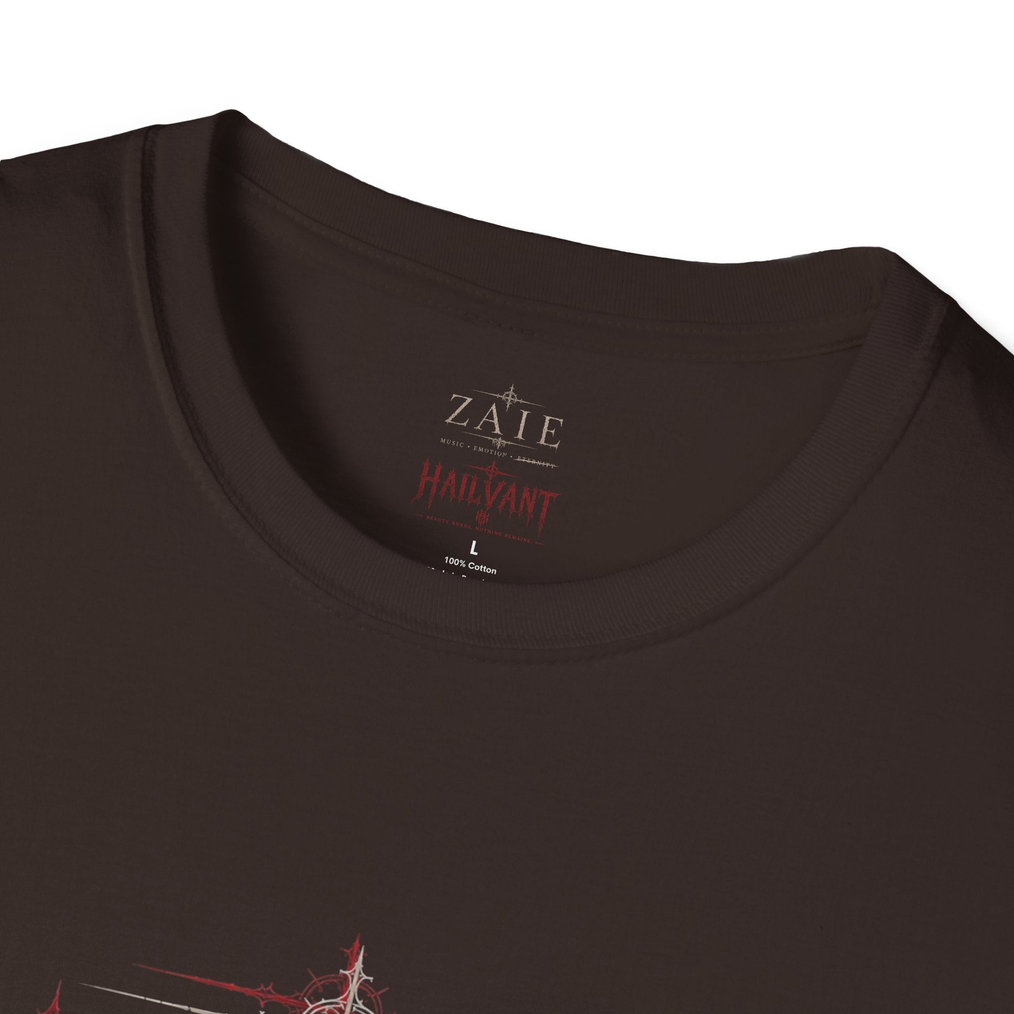 Zaie and Hailvant Band Tee — Vintage Gothic Logo Music T-Shirt