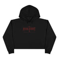 Hailvant Cropped Hoodie – Gothic Logo & Dark Art Back Print